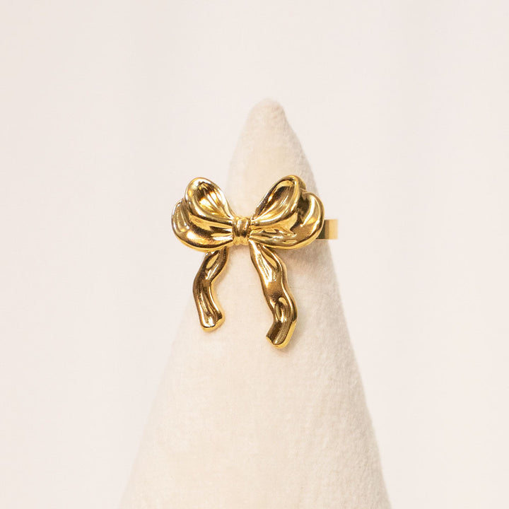 Chunky Bow Stainless Steel Ring