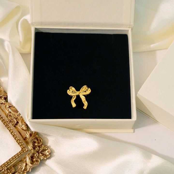 Chunky Bow Stainless Steel Ring