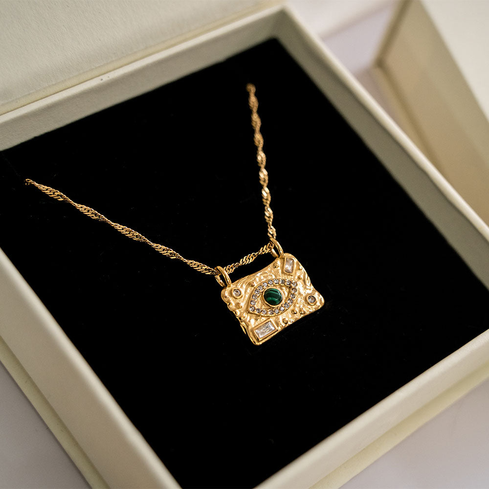 Evil Eye Stainless Steel Necklace