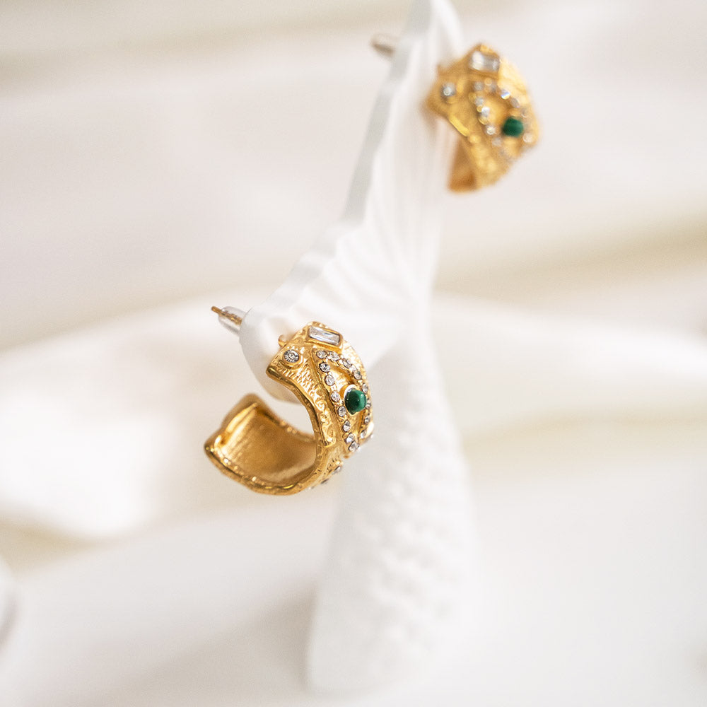 Evil Eye Stainless Steel Hoop Earring