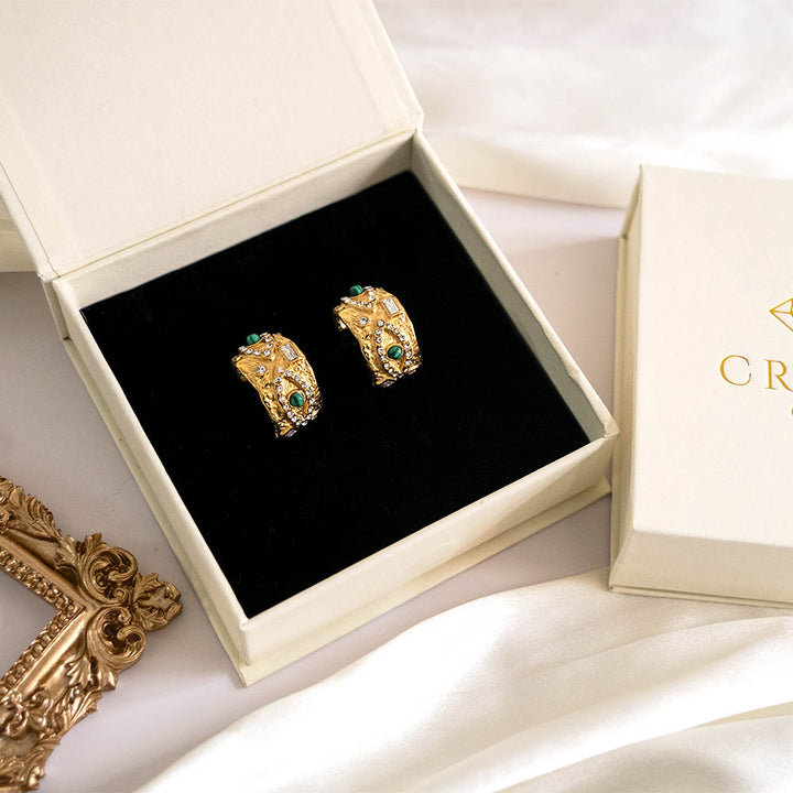 Evil Eye Stainless Steel Hoop Earring