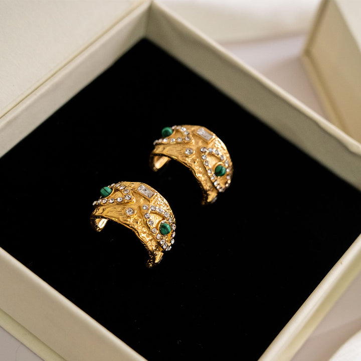 Evil Eye Stainless Steel Hoop Earring