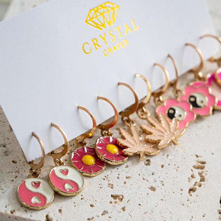 Charm Jewel Earring Set Of 5