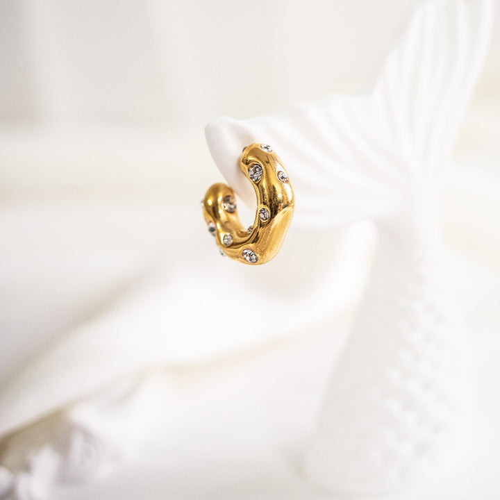 Zircon Hoops Stainless Steel Earring