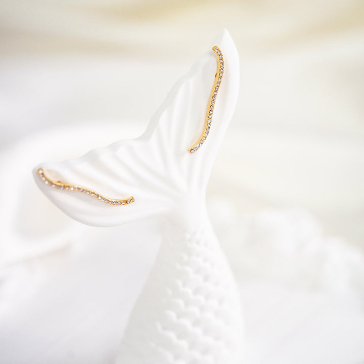 Wavy Studs Stainless Steel Earrings