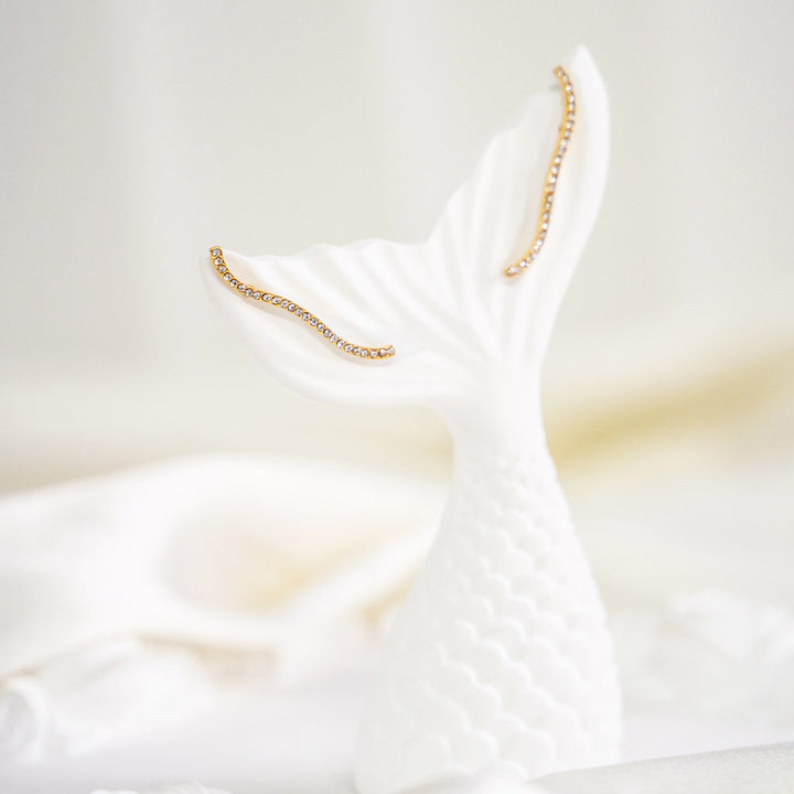 Wavy Studs Stainless Steel Earrings