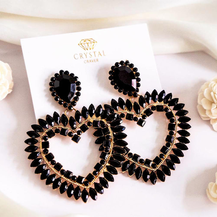 Bosslady Heart Crystal Earrings