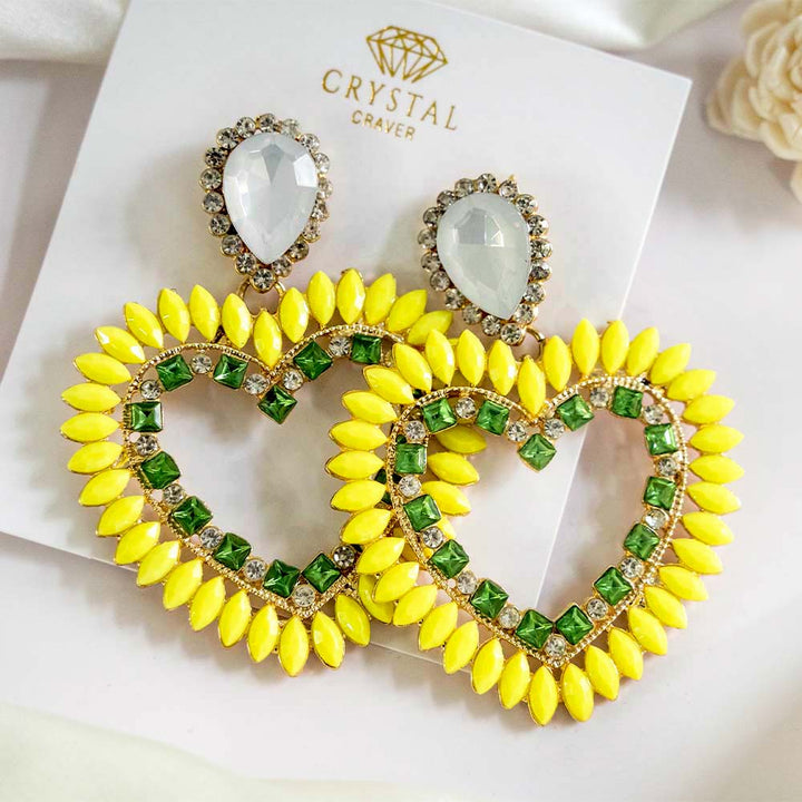 Bosslady Heart Crystal Earrings