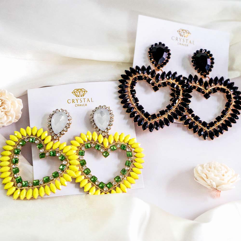 Bosslady Heart Crystal Earrings