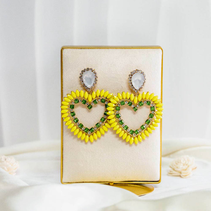 Bosslady Heart Crystal Earrings