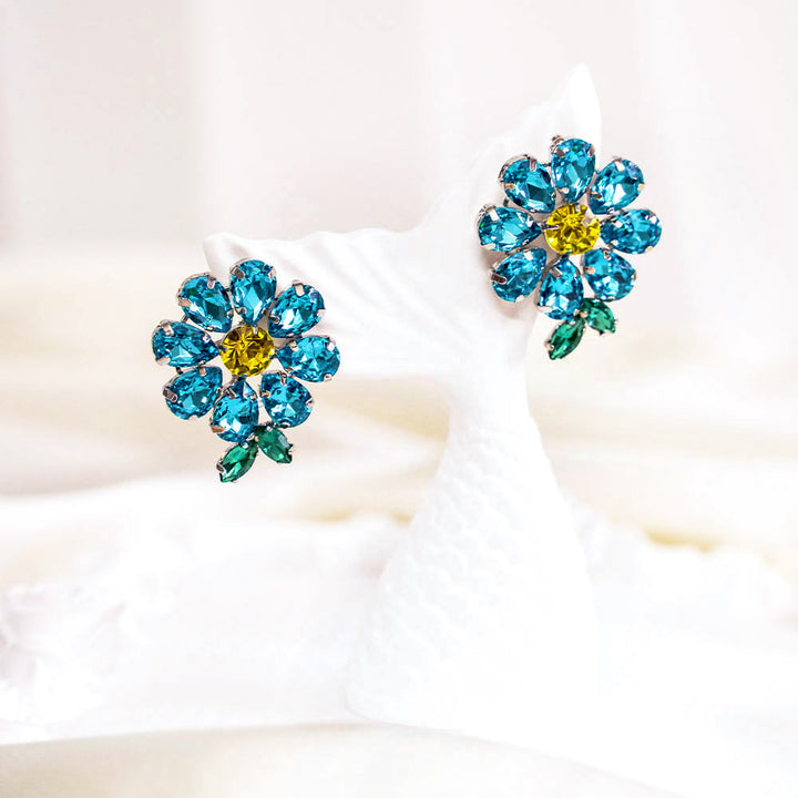 Blush Bloom Crystal Earrings