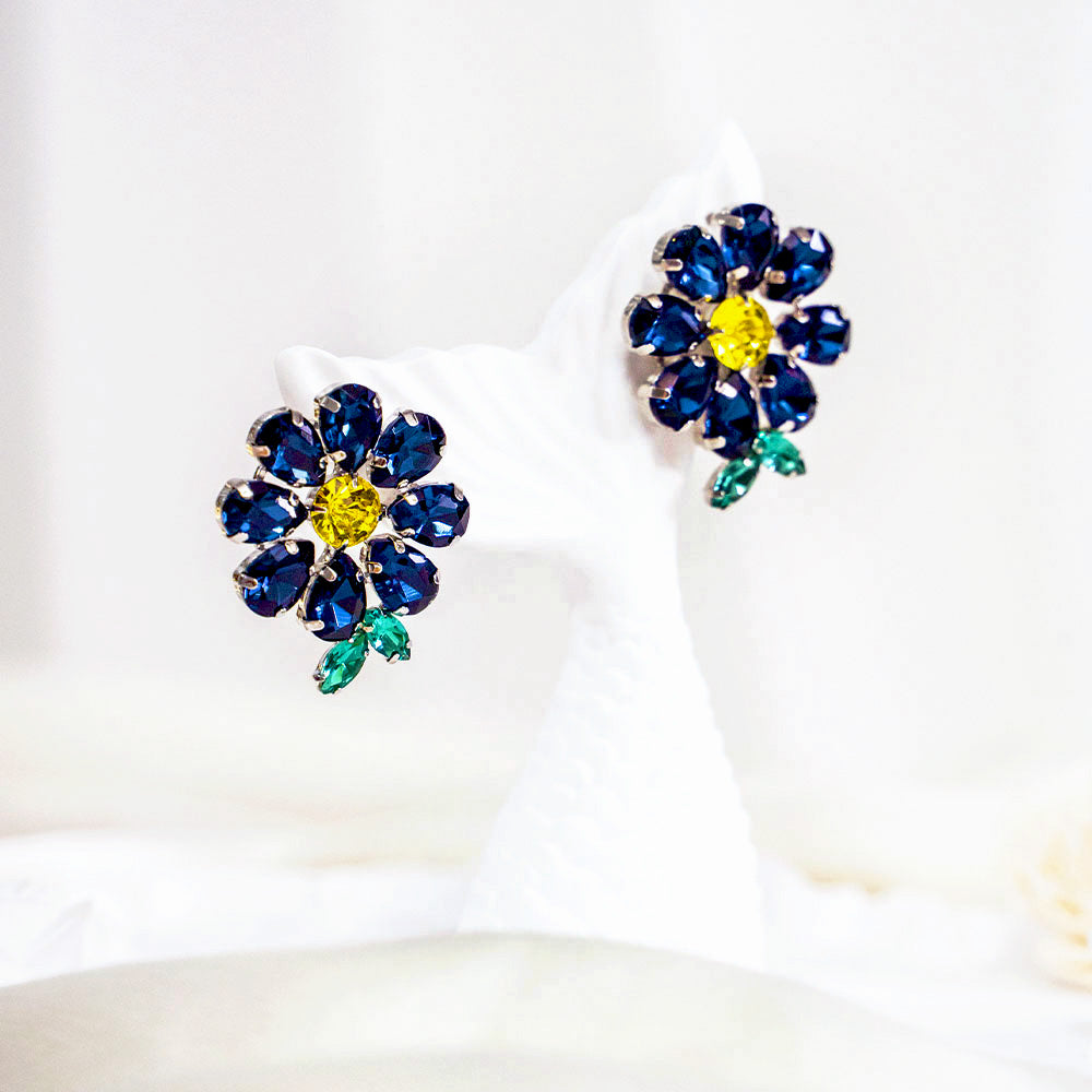 Blush Bloom Crystal Earrings