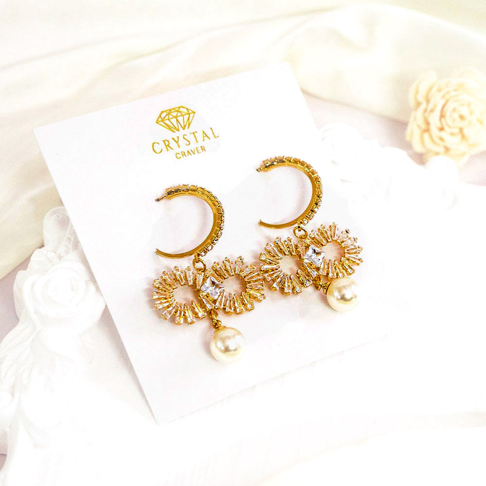 Infinity Hoops Crystal Earrings