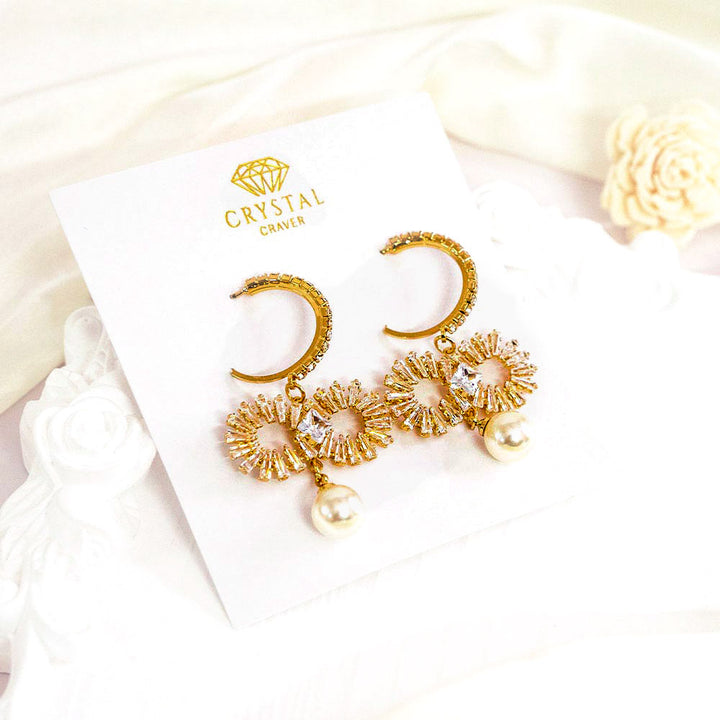 Infinity Hoops Crystal Earrings