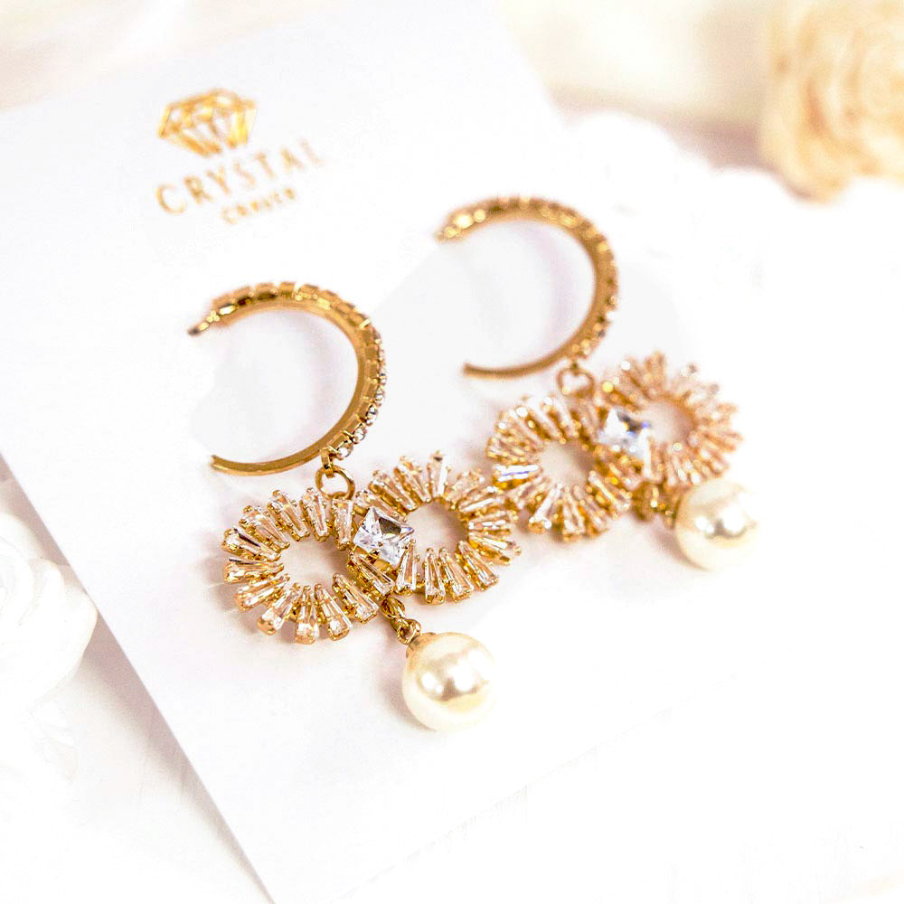 Infinity Hoops Crystal Earrings