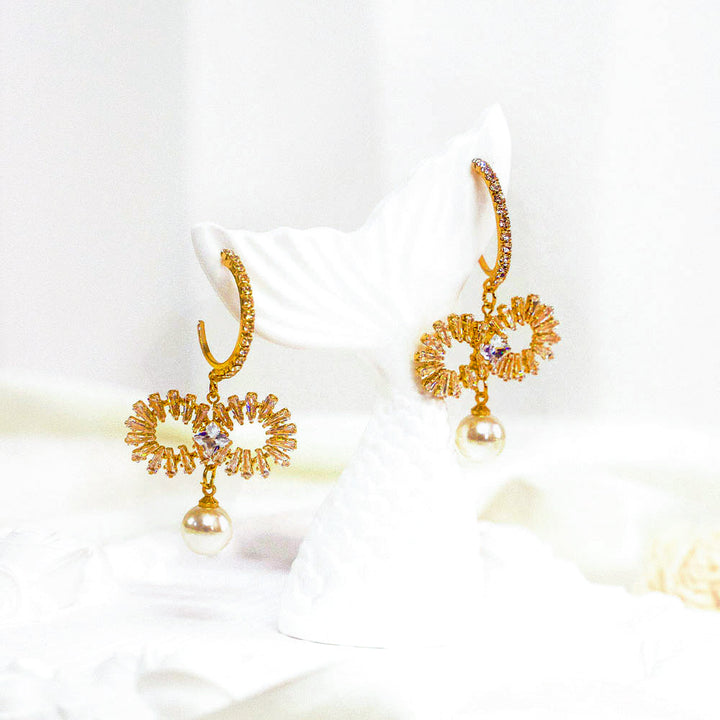 Infinity Hoops Crystal Earrings