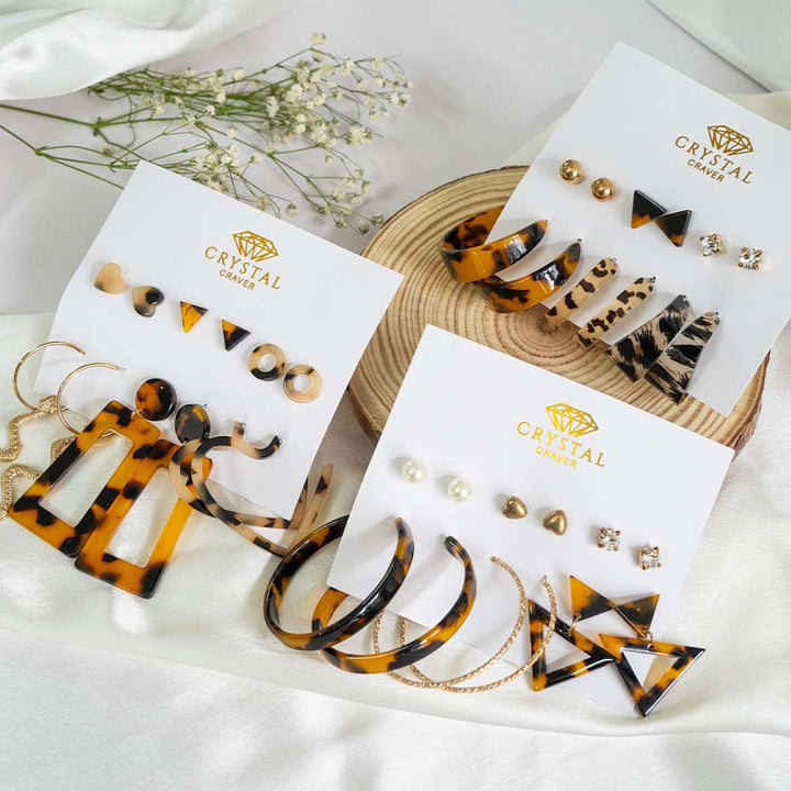 Leopard Hoops Earring Set of 6