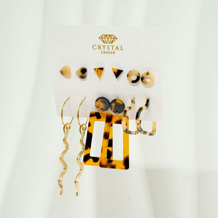 Leopard Hoops Earring Set of 6