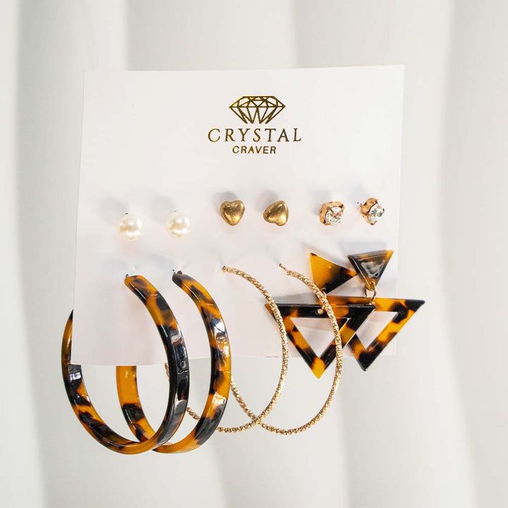Leopard Hoops Earring Set of 6