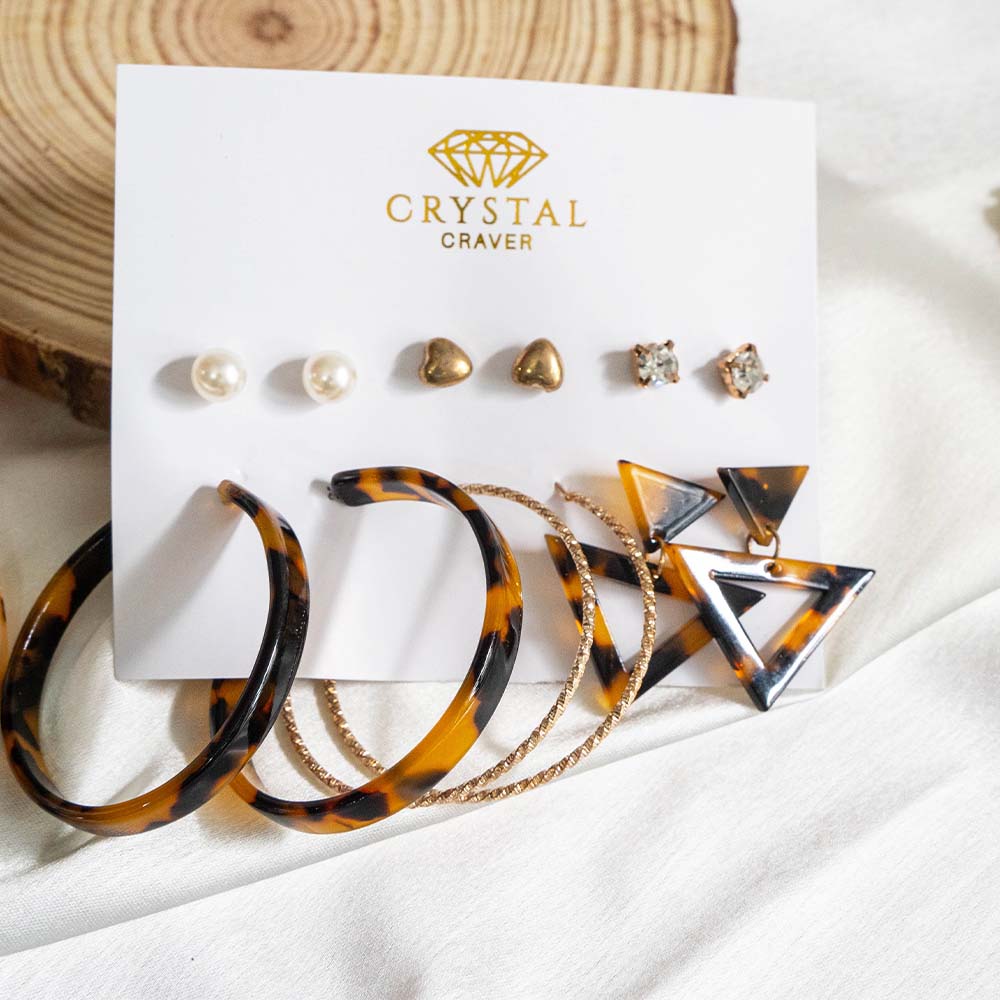 Leopard Hoops Earring Set of 6