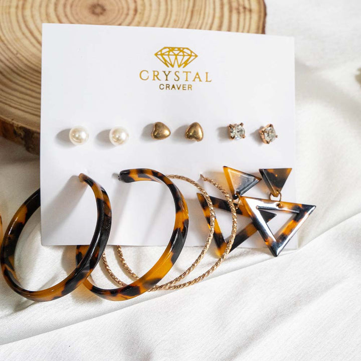 Leopard Hoops Earring Set of 6