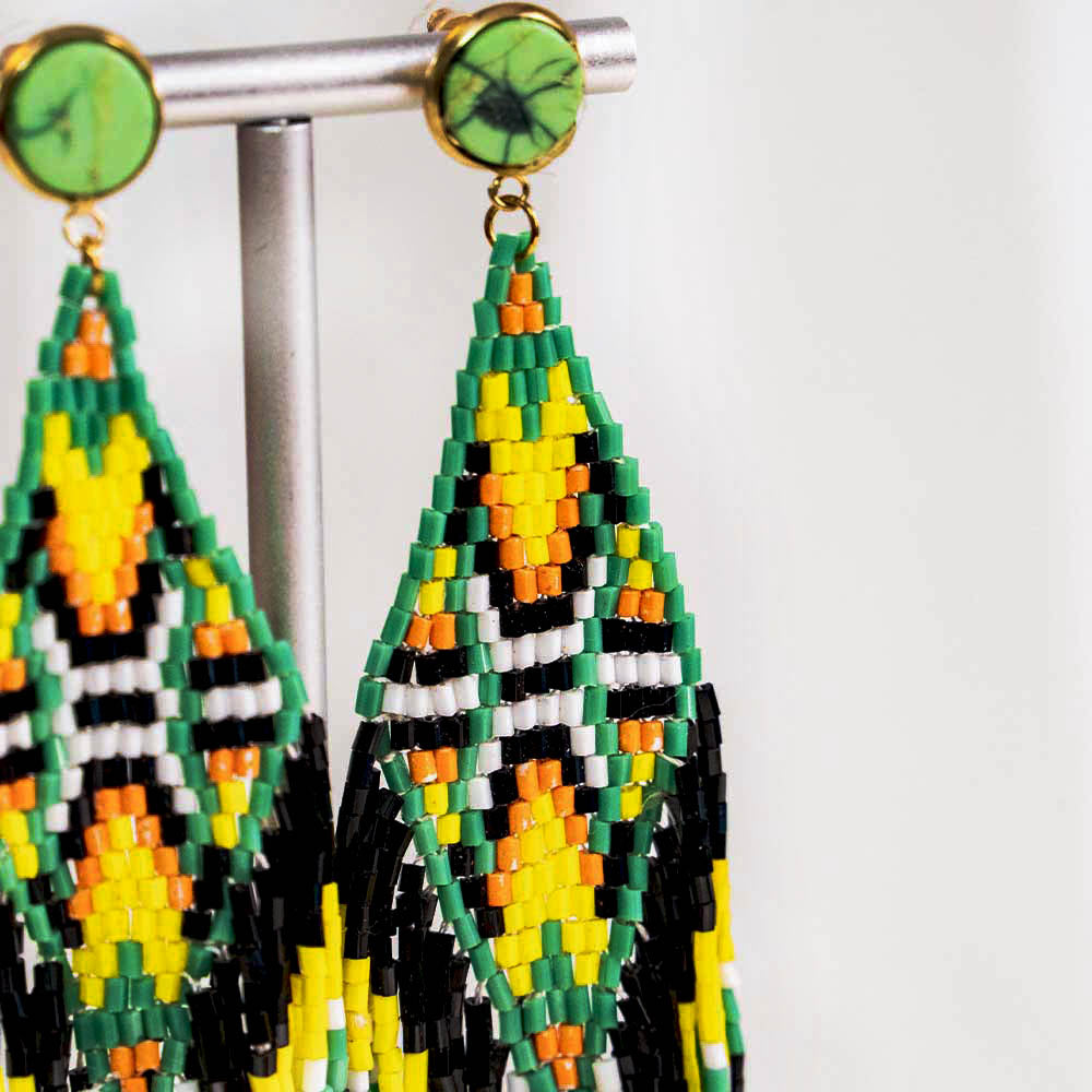 Bohemian Beaded Long Tassel Earrings