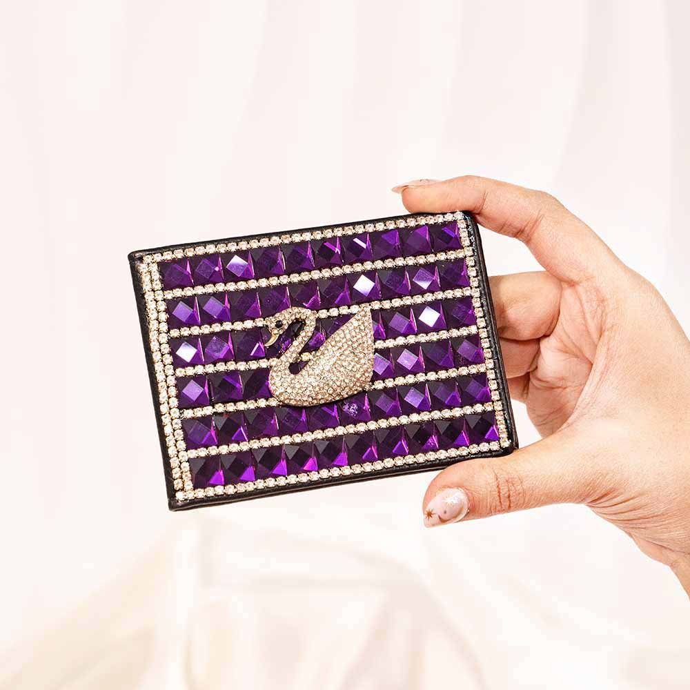Swan Crystal Card Holder