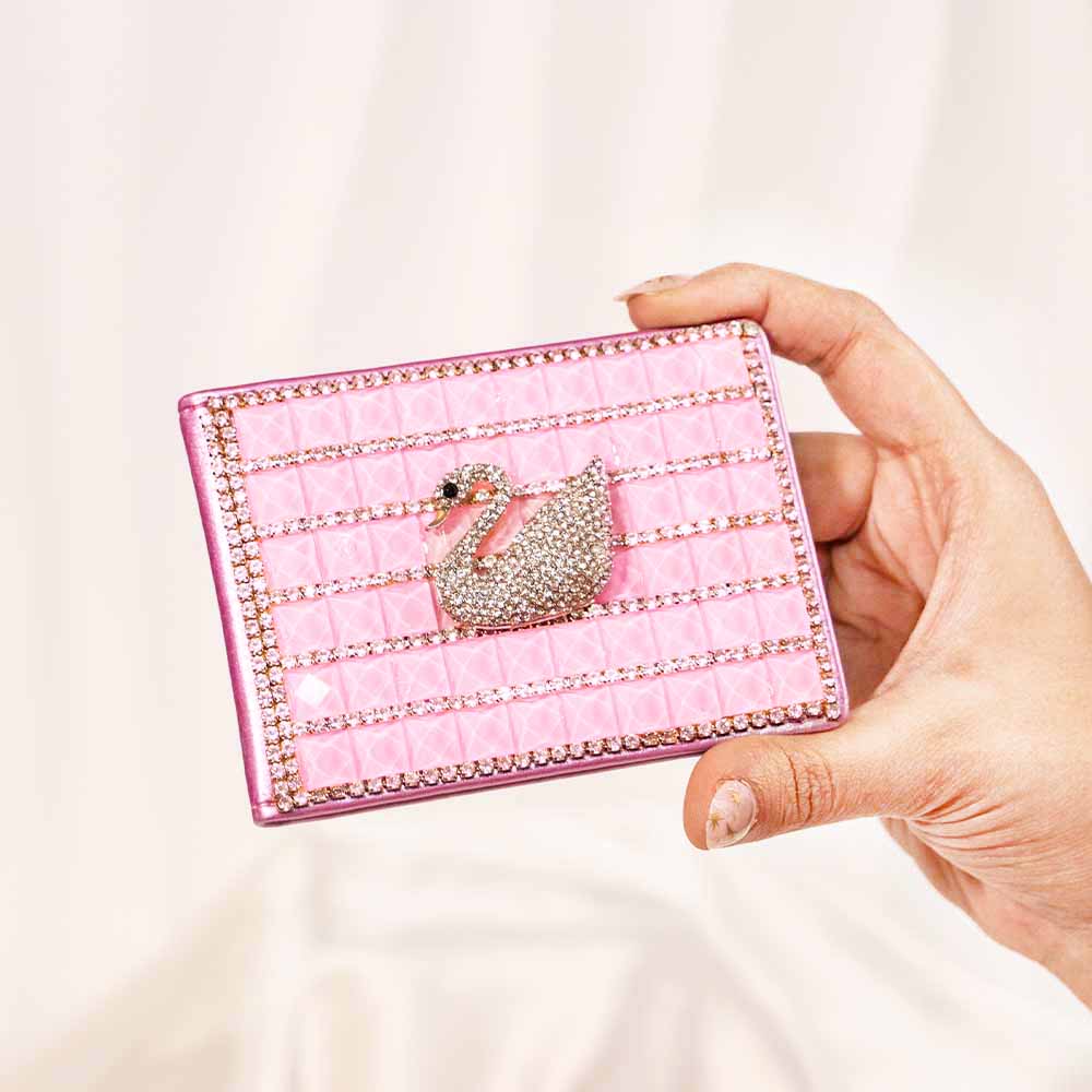 Swan Crystal Card Holder