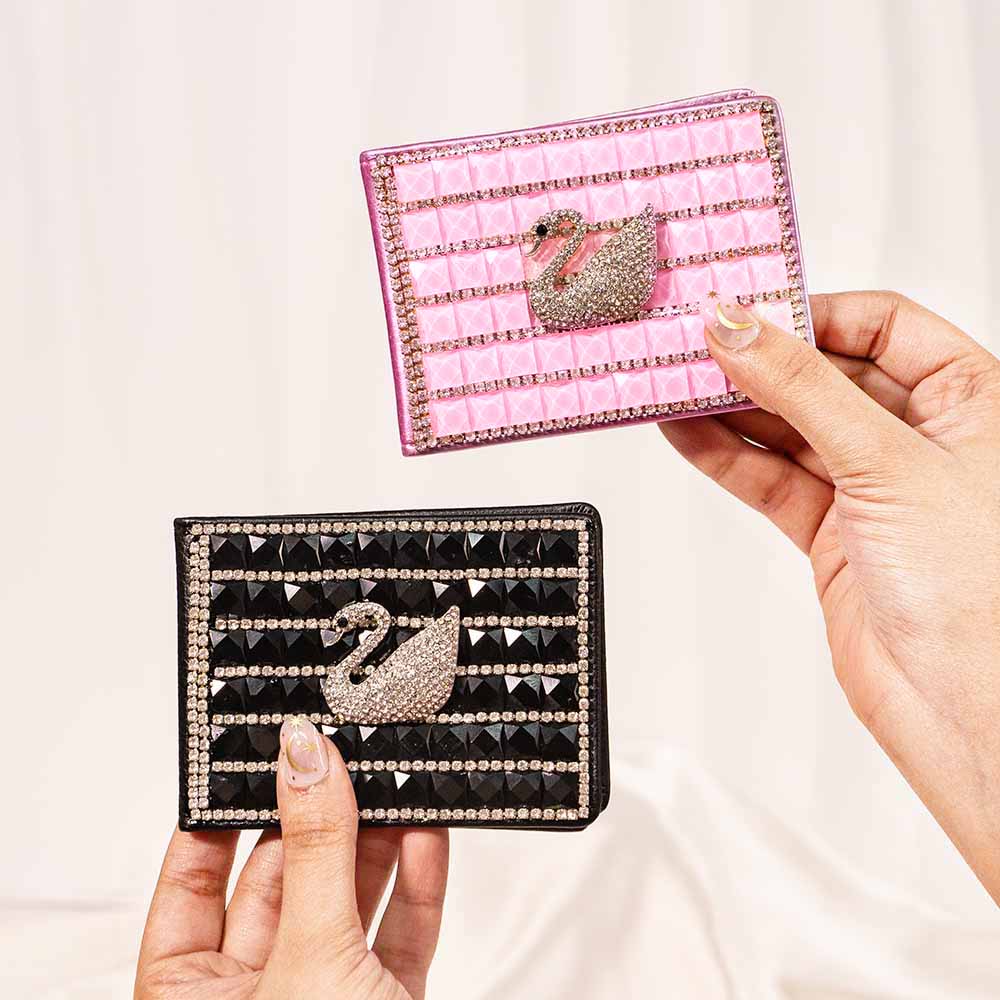 Swan Crystal Card Holder