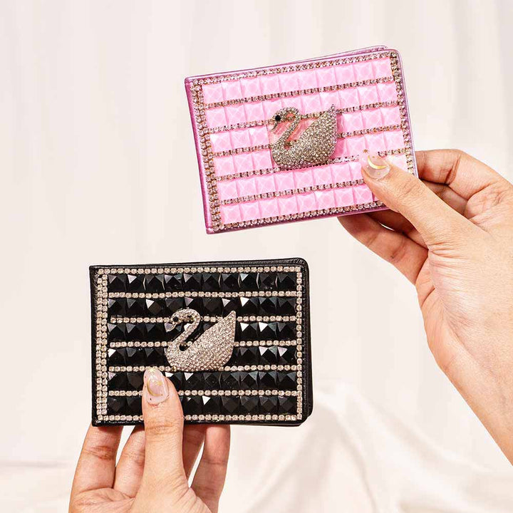 Swan Crystal Card Holder