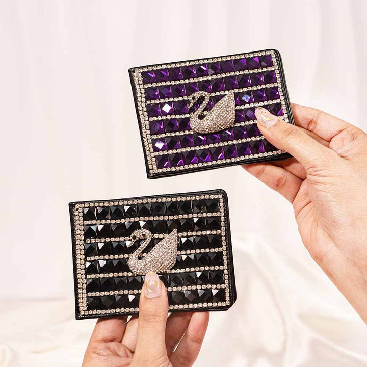 Swan Crystal Card Holder