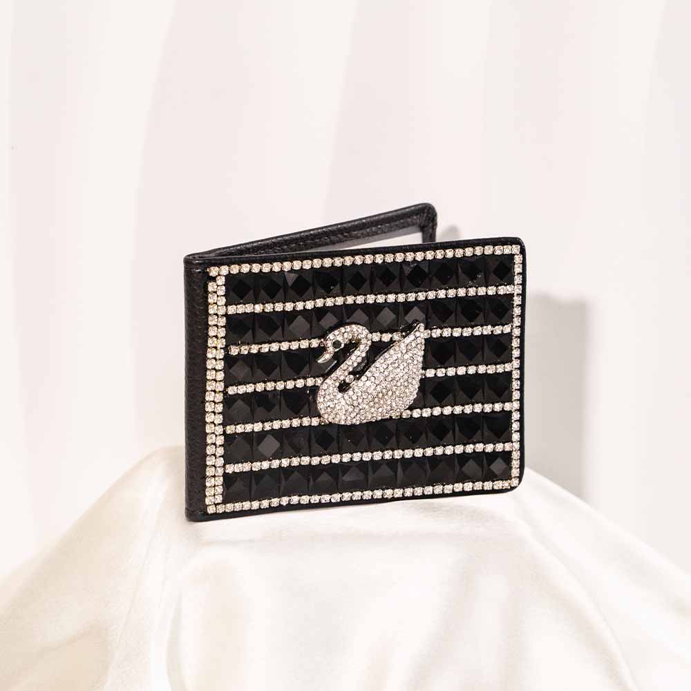 Swan Crystal Card Holder