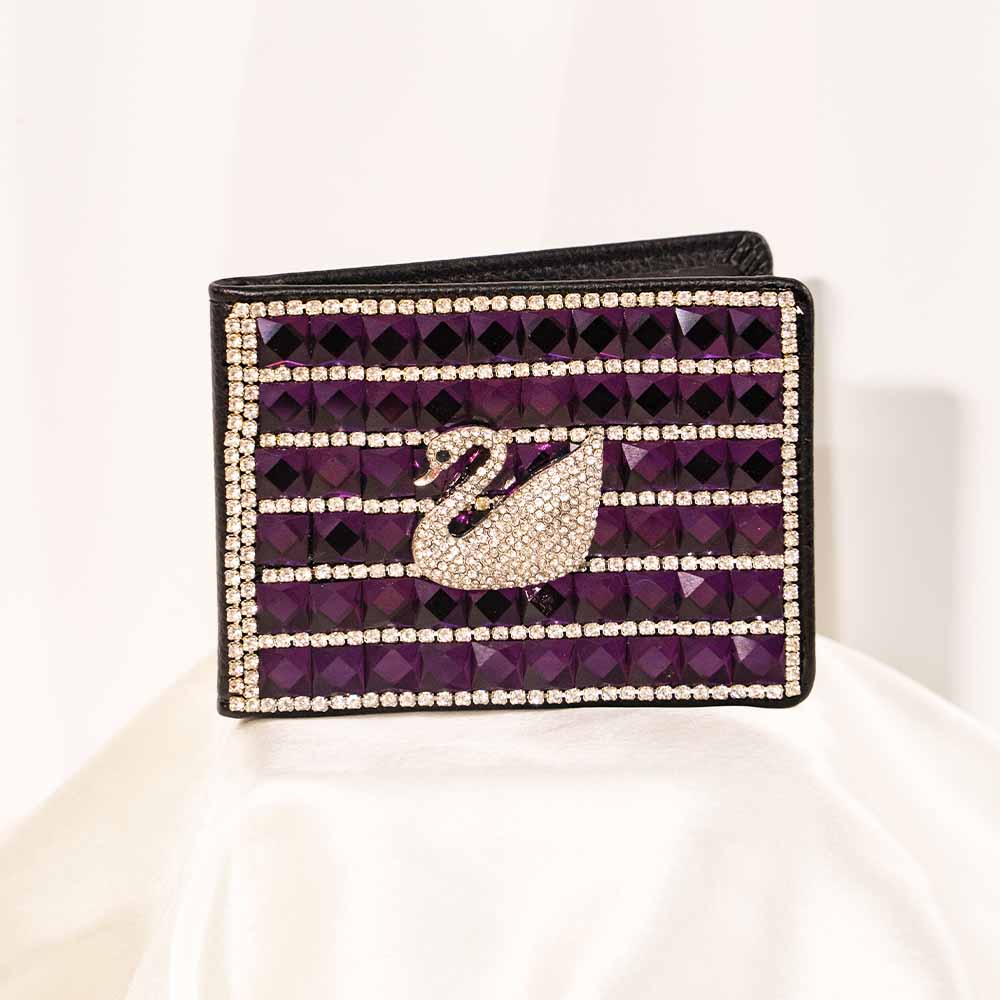 Swan Crystal Card Holder