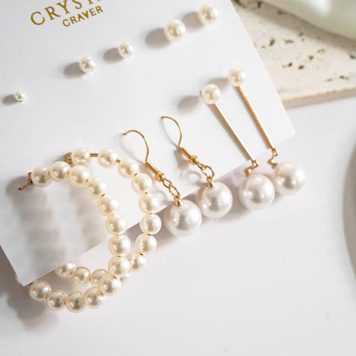 Pretty Pearls Earring Set Of 6