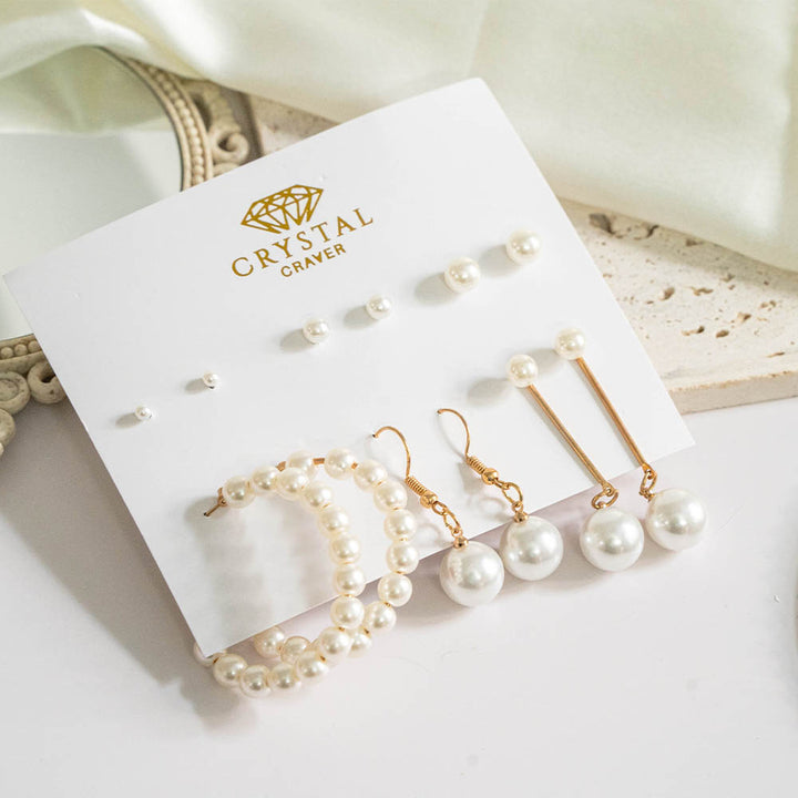 Pretty Pearls Earring Set Of 6