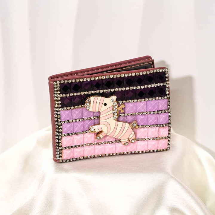 Zebra Rhinestone Card Holder