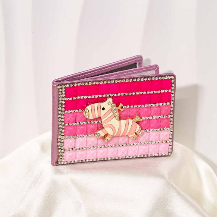 Zebra Rhinestone Card Holder