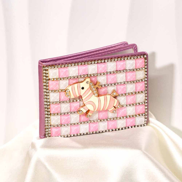 Zebra Rhinestone Card Holder