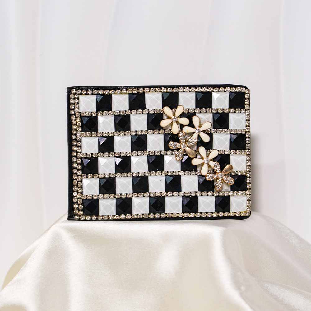 Dainty Flowers Crystal Wallet / Card Holder