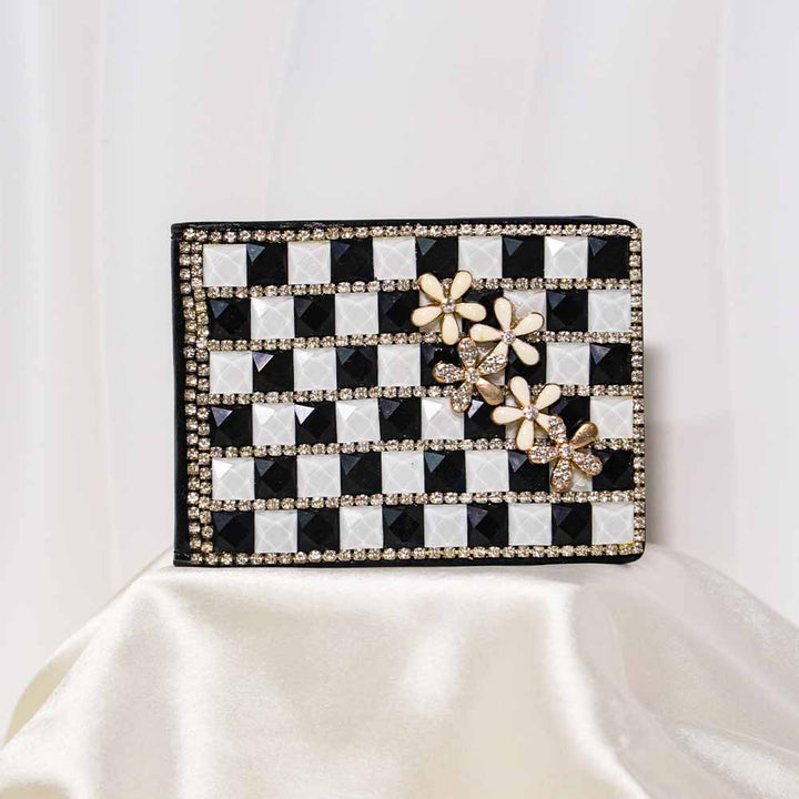 Dainty Flowers Crystal Wallet / Card Holder