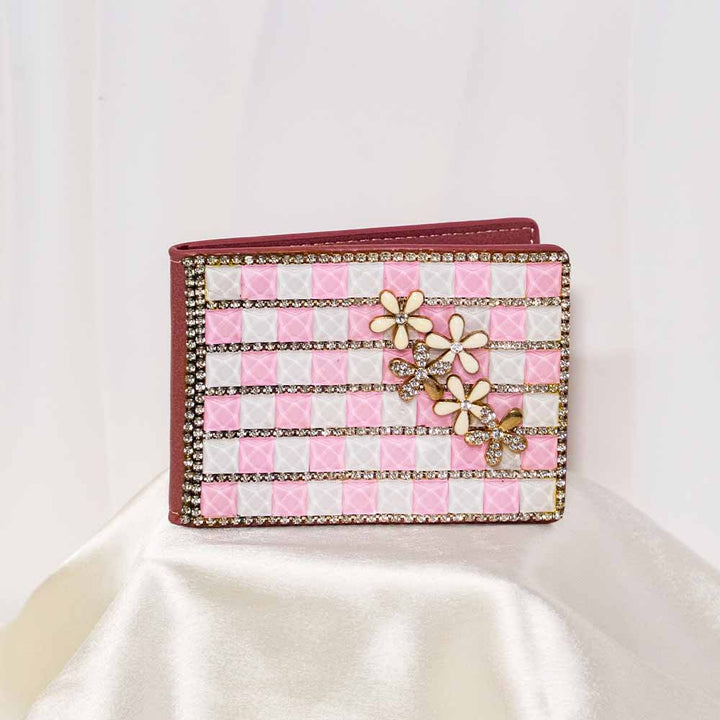 Dainty Flowers Crystal Wallet / Card Holder