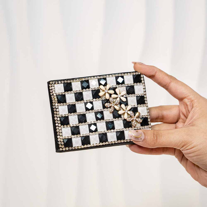 Dainty Flowers Crystal Wallet / Card Holder