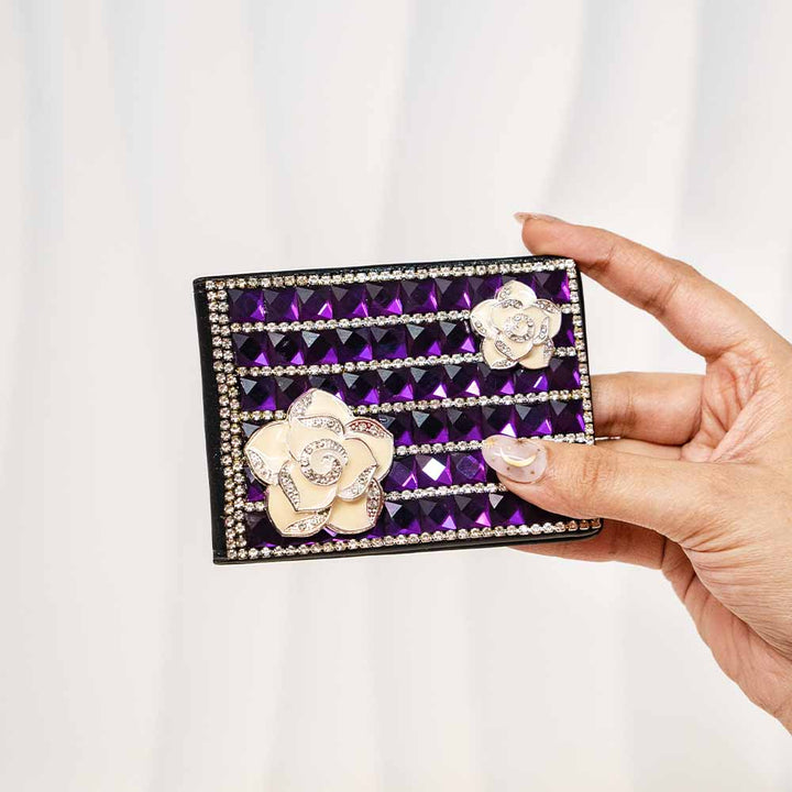 Rose Delight Crystal Wallet / Card Holder