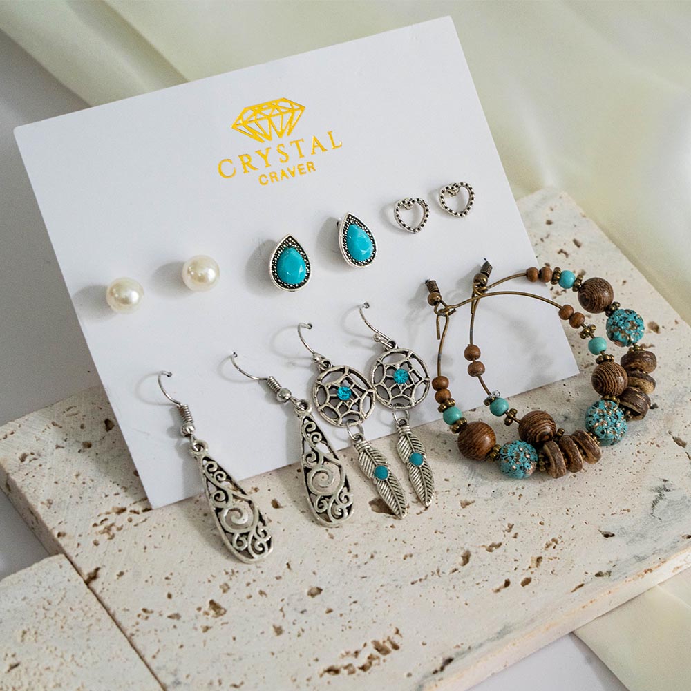 Bohemian Style Earring Set Of 6