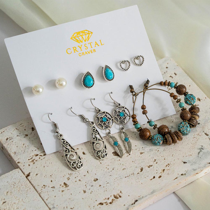 Bohemian Style Earring Set Of 6