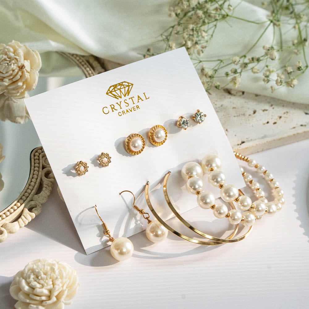 Crossover Gold Hoop Earring Set Of 6