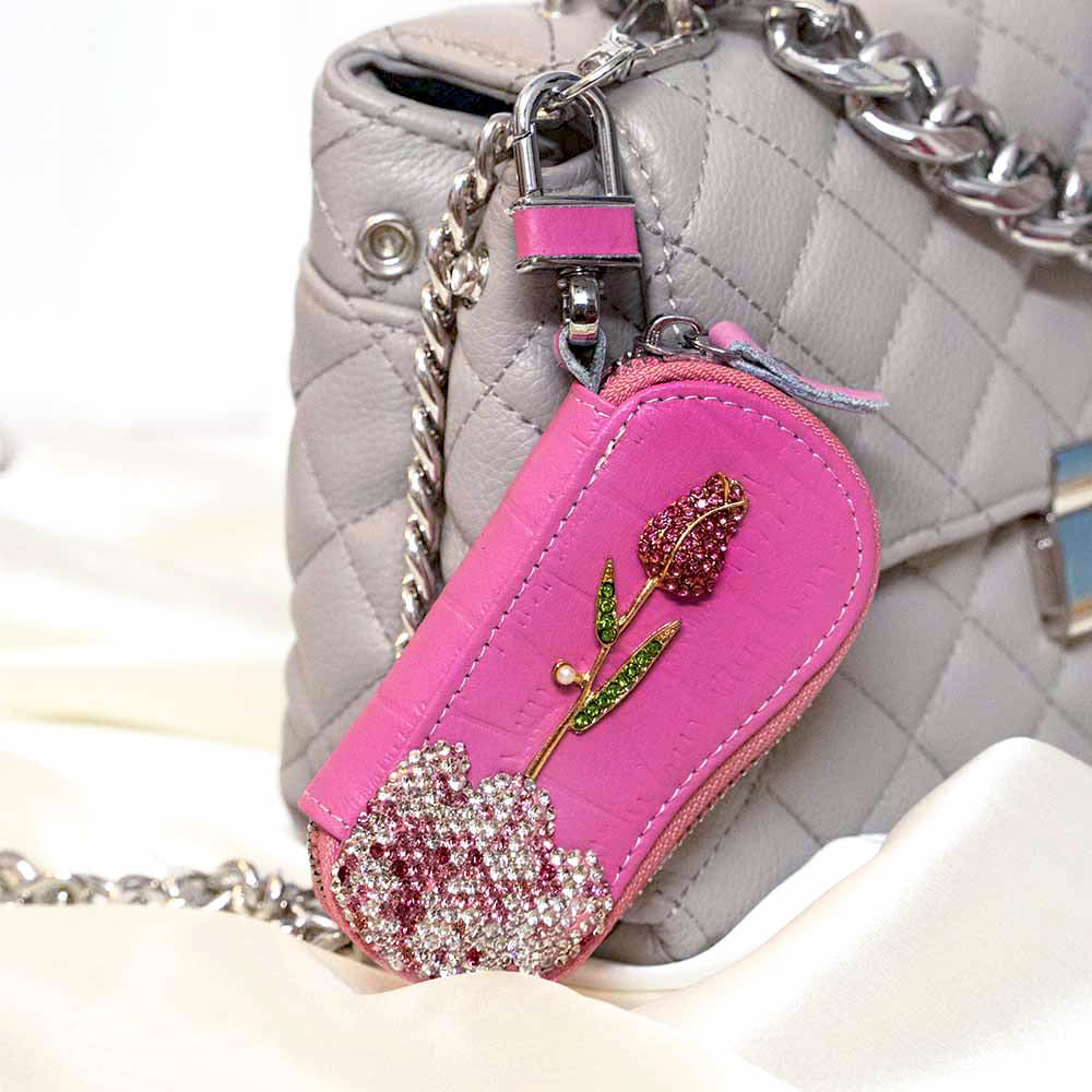 Rose Twinkle Crystal Keyholder