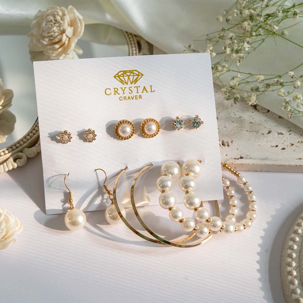 Crossover Gold Hoop Earring Set Of 6