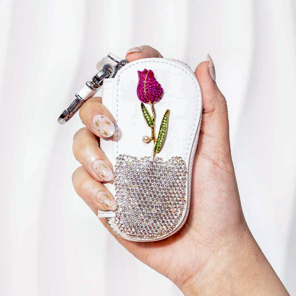 Rose Twinkle Crystal Keyholder