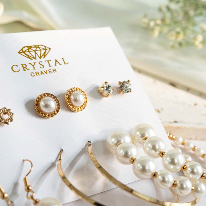 Crossover Gold Hoop Earring Set Of 6